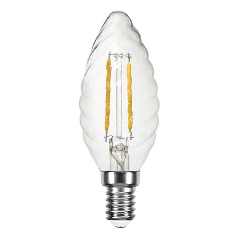 Led Filament Leuchtmittel Kerze Gedreht W W E Klar Warmwei