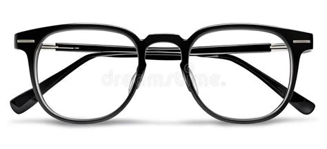 Modern Classic Black Eye Glasses Front View Stock Illustration