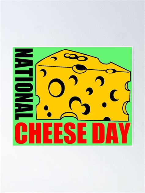 National Cheese Day Poster By Impactees Redbubble