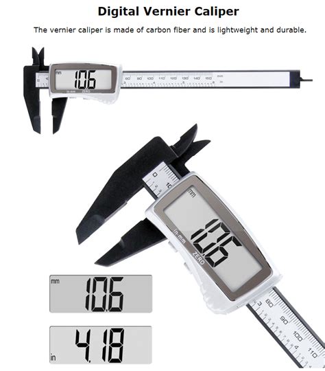 New Digital Caliper 150mm Electronic Digital Vernier Caliper Carbon