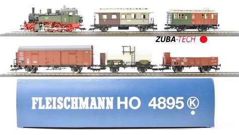 Fleischmann 4895 Güterzug 6tlg der KPEV H0 GS Analog mit OVP Kaufen