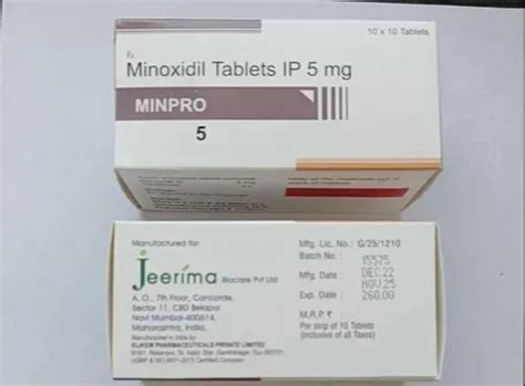 Minpro Minoxidil 5mg Tablet At Rs 300 Stripe Bhandewadi Nagpur ID