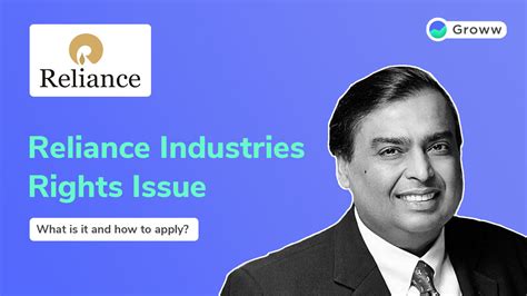 Reliance Industries Rights Issue To Open On May 20 What Is It How