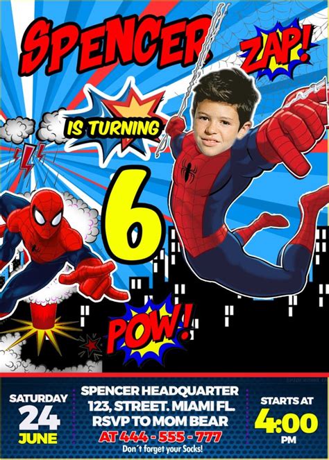 Spiderman Free Printable Invitations Cards Or Photo Frames Oh