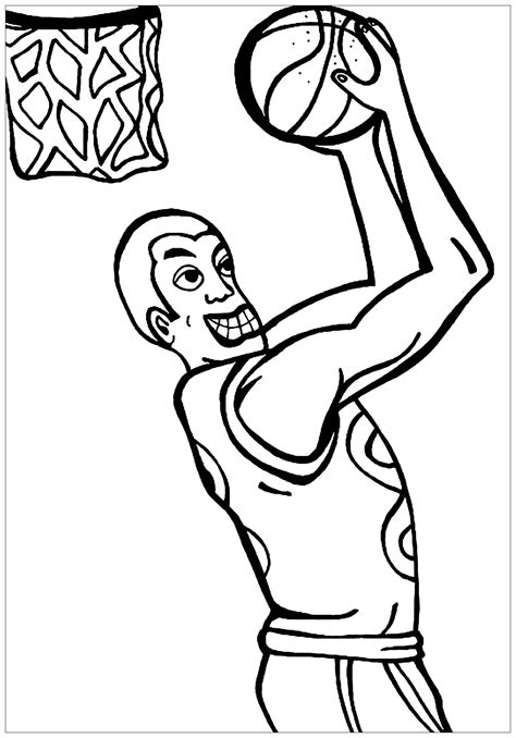 Printable basketball coloring page for kids - Basketball Coloring Pages for Kids