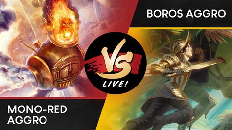 Vs Live Mono Red Aggro Vs Boros Aggro Standard Match Youtube