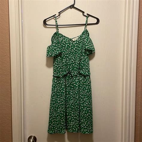 Jessica Simpson Dresses Jessica Simpson Green Floral Sun Dress Cold