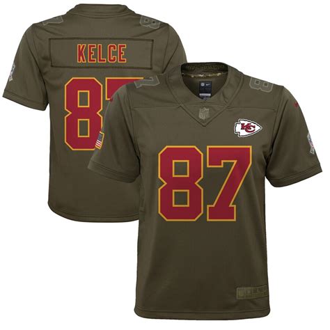 Travis Kelce Kansas City Chiefs Nike Youth Salute to Service Game ...