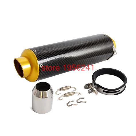 Motorcycle Universal Mm Slip On Carbon Fiber Cnc Exhaust Muffler Pipe