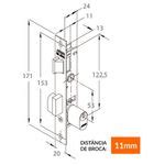 Fechadura Perfil Met Lico Inox Santec