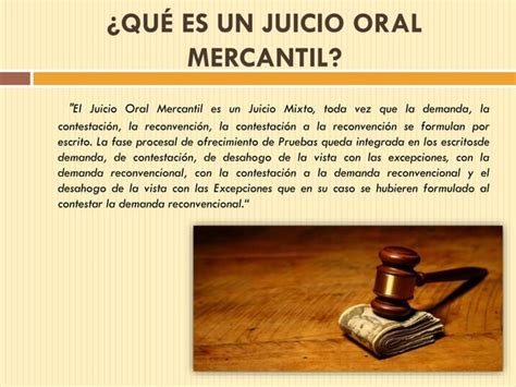 Juicios Orales En Materia Mercantil Ppt