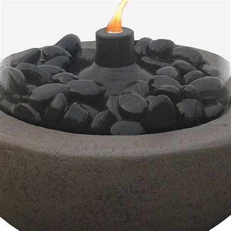 Stone Look 10w Tabletop Fire Bowl With Citronella Canister 249j0