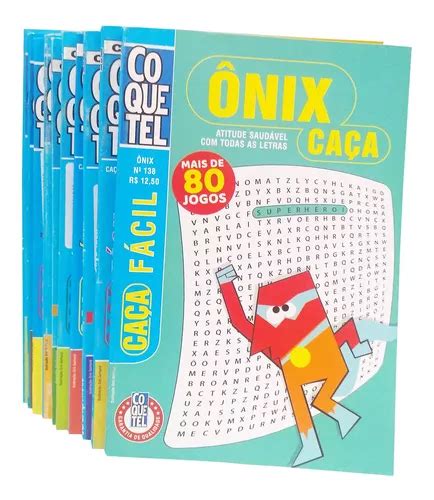 Livro Coquetel Ca A Palavras Kit Volumes Encadernados Parcelamento