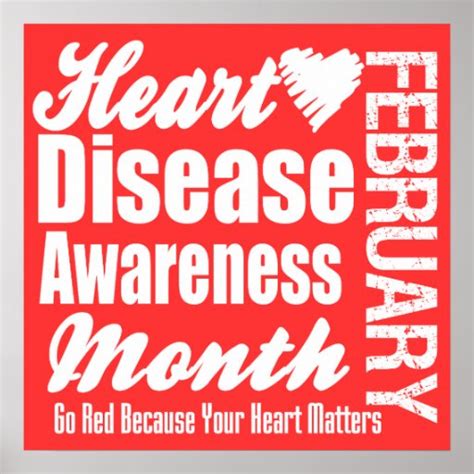 Go Red Heart Disease Awareness Month Posters