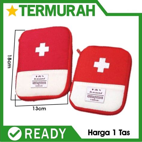 Jual Tas First Aid Kit Tempat Obat Dompet Pouch P K Travel Mini Kotak