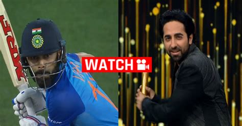 Watch Ayushmann Khurrana Imitates Virat Kohlis Famous Six Against