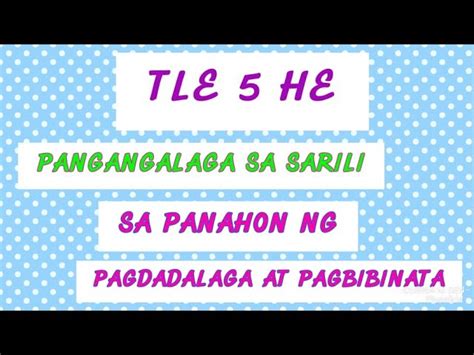 Tungkulin Sa Sarili Sa Panahon Ng Pagdadalaga At Pagbibinata Magiliw