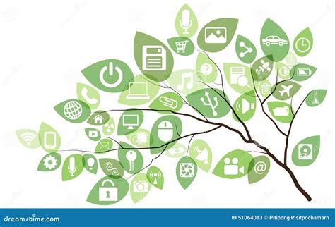 Technology Tree Stock Vector Illustration Of Science