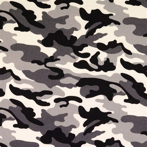 Coton sergé Camouflage gris Tissus Hemmers