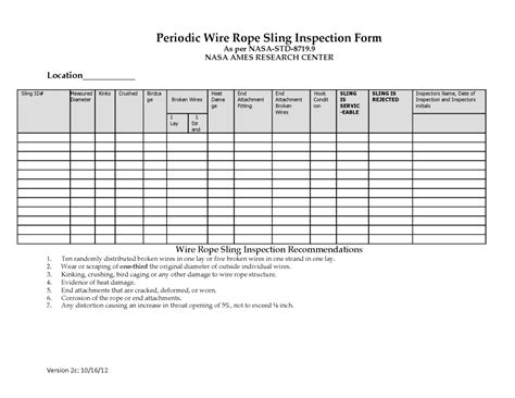 Rigging Inspection Form Fill Out And Sign Printable Pdf Template Images