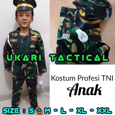 Jual Anak Profesi Kostum Baju Profesi Anak Tentara Tni Seragam Kostum