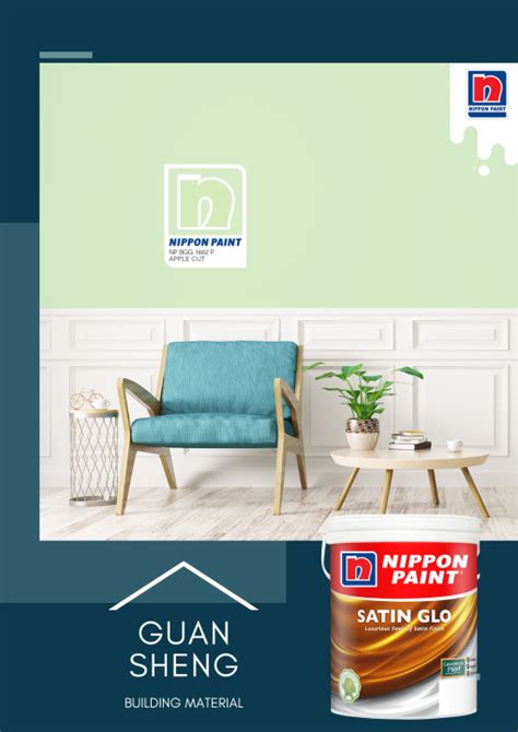 NIPPON Paint Satin Glo Green Series 1L 5L Indoor Water Based Wall