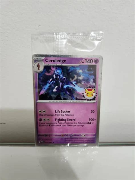 Sealed Paldean Fates Pokemon Day Stamped Ceruledge Promo Card