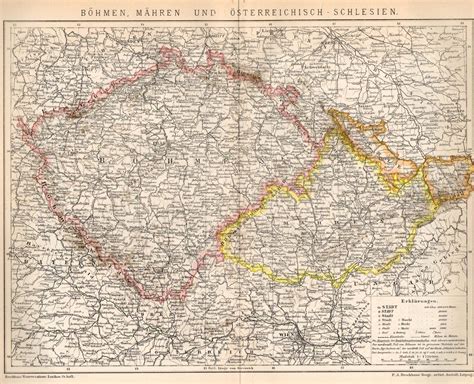 Karte Böhmen Mähren und Österreichisch Schlesien Maßstab 1 1 750