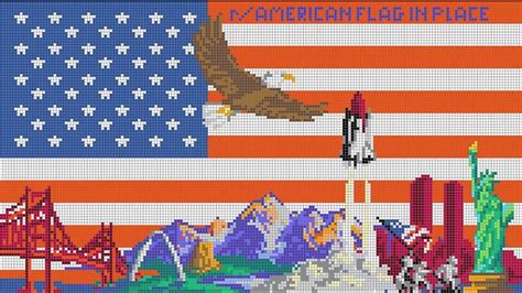 New American flag design : r/place