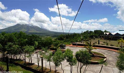 philippines lignon hill park cagsawa ruins  mount mayon