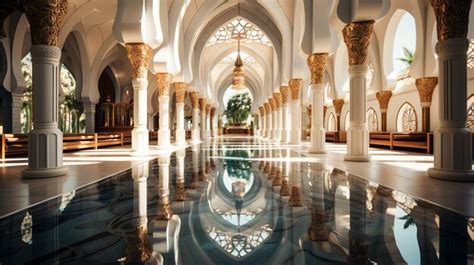 Premium AI Image | Jumeirah Mosque indoor full view