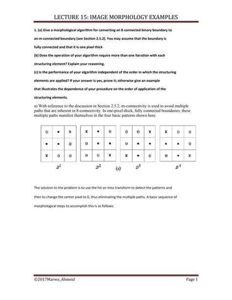 Lecture 15 image morphology examples | PDF