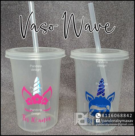 Vasos Personalizados Para Fiesta Temática Unicornio Niño Y Niña Vasos