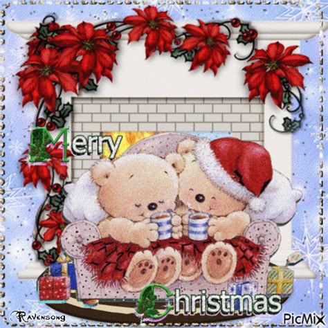 Teddy Bears Sipping Hot Cocoa Merry Christmas Pictures Photos And