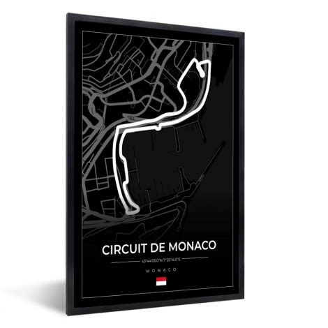 Poster Mit Rahmen Monaco Formel 1 Circuit De Monaco Rennstrecke