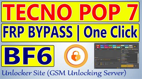 Tecno Pop 7 BF6 FRP Bypass By Unlock Tool YouTube