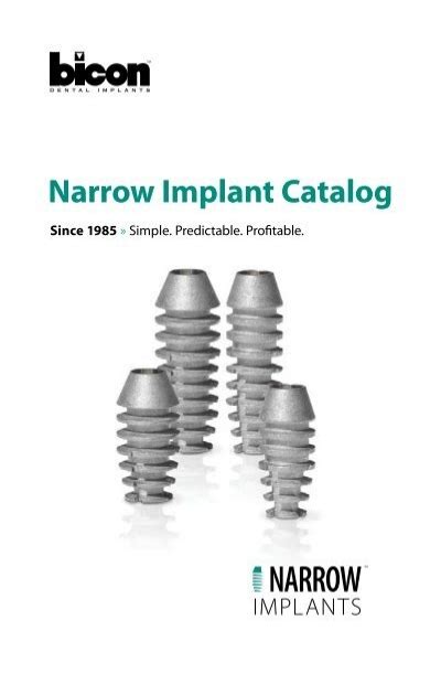 Narrow Implant Catalog Bicon