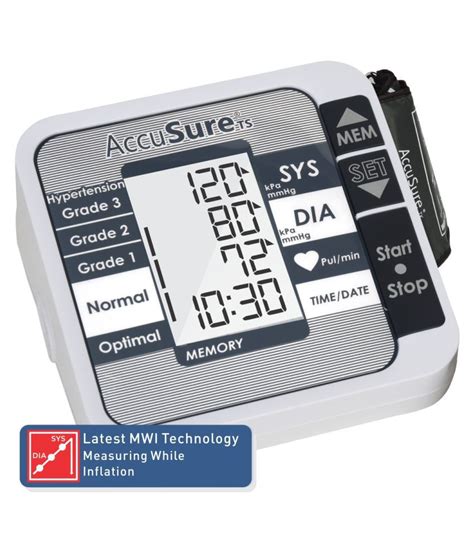 Accusure Ts Automatic Upper Arm Blood Pressure Bp Monitor Buy Accusure