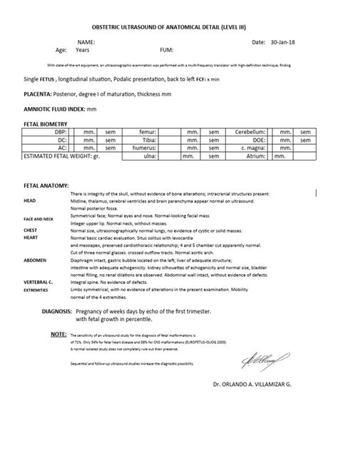 Obstetric Ultrasound of Anatomical Detail | PDF | Fetus | Medical ...