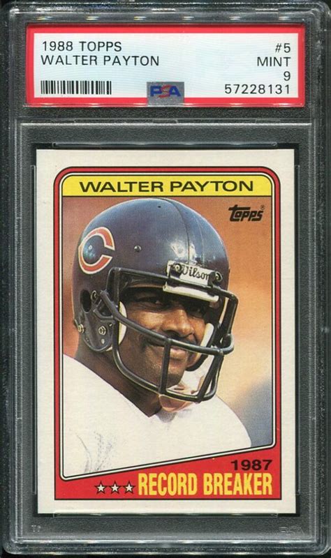 1988 Topps 5 Walter Payton Record Breaker PSA 9 HOF 57228131 All