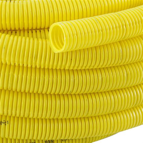 Conduite 3 4 Pvc Flexivel Amarelo Corrugado Rolo 10M Adtex Dn25mm