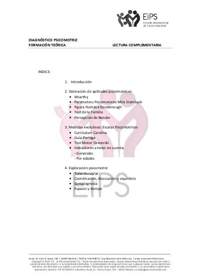 4 Exploración psicomotriz Tono muscular Coordinación disociación y