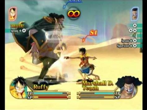 One Piece Unlimited Cruise Vs Mode Ruffy Vs Blackbeard Youtube