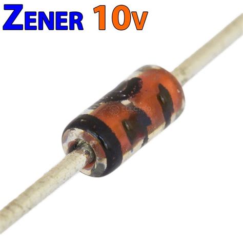 Diodo Zener 10v 500mw ±5 D0 35