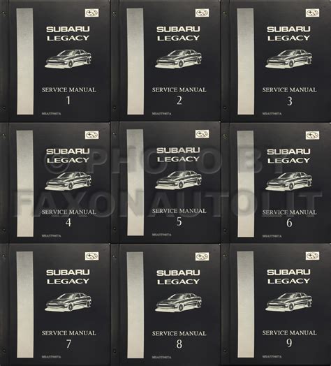 Subaru Legacy Repair Shop Manual Volume Set Original Binders