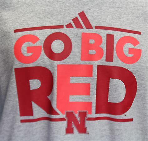 Adidas Grey Nebraska Go Big Red SS Tee