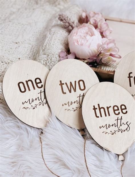 14 Houten Mijlpaalkaarten Baby Babyshower Cadeau Kraamcadeau Jongen