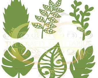 Set Svg Png Dxf Different Leaves For Paper Flowers Etsy Artofit