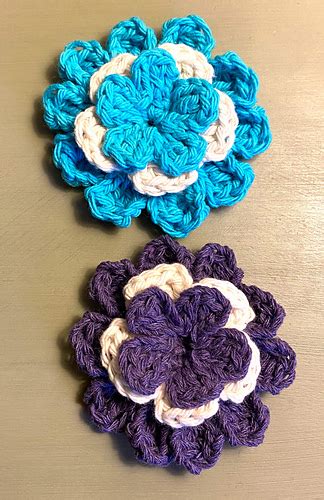 Ravelry Quick Flower Scrubbie Pattern By Sonja Otto