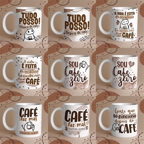 Kit Digital para Sublimação Caneca Flork Café 26 Artes Elo7